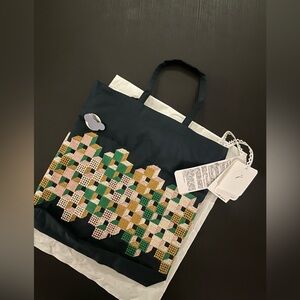 NWT Mina Perhonen Kuutio mini toast bag tote navy